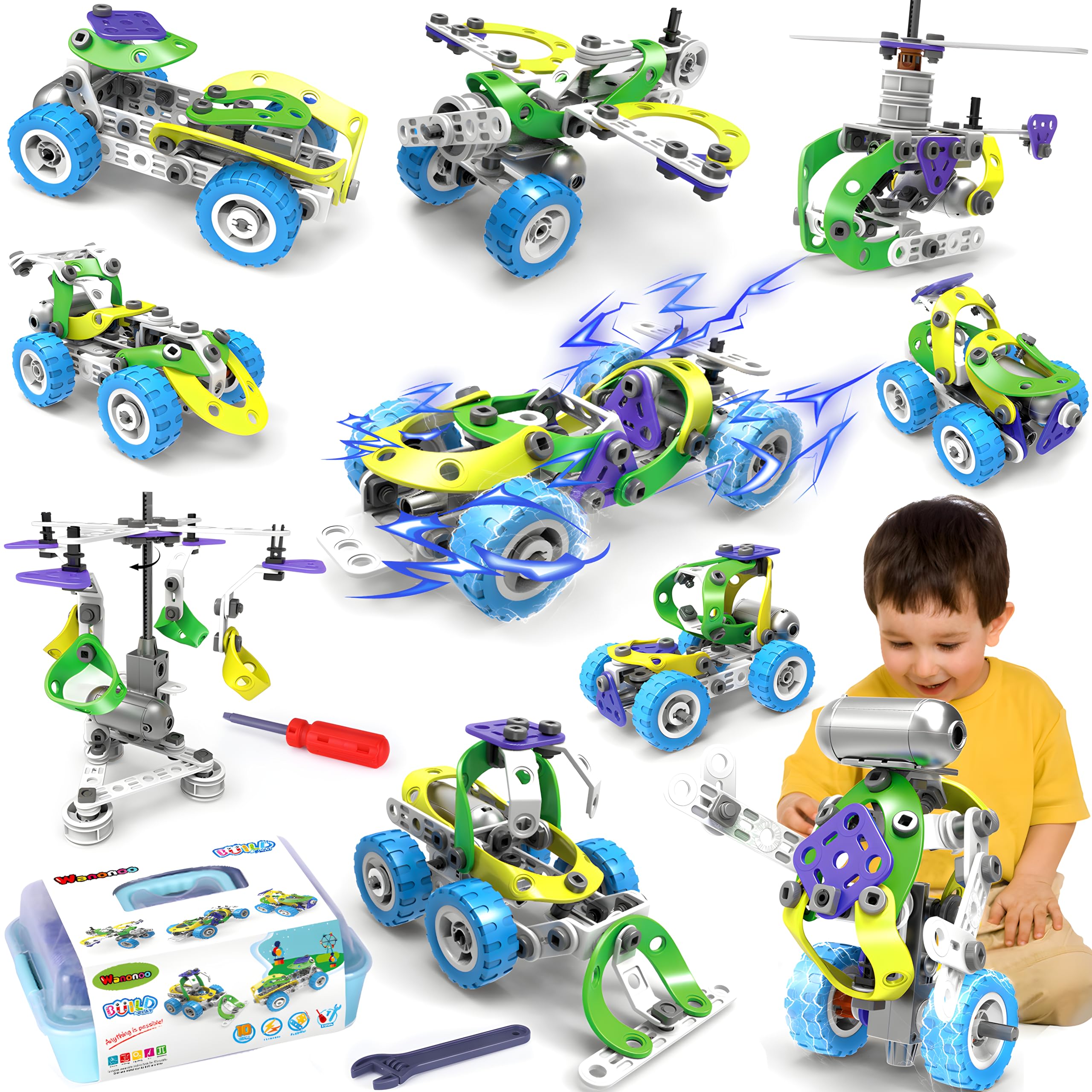 Amazon.com: Wanonoo 10 in 1 STEM Toys for 4 5 6 7 8+ Year Old Boy